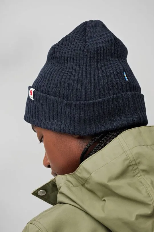 Fjallraven beanie Rib Hat navy blue color F13100184.555