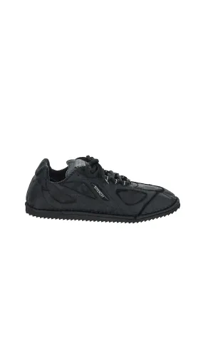 Flat Sneakers In Synthetic Fiber - Black