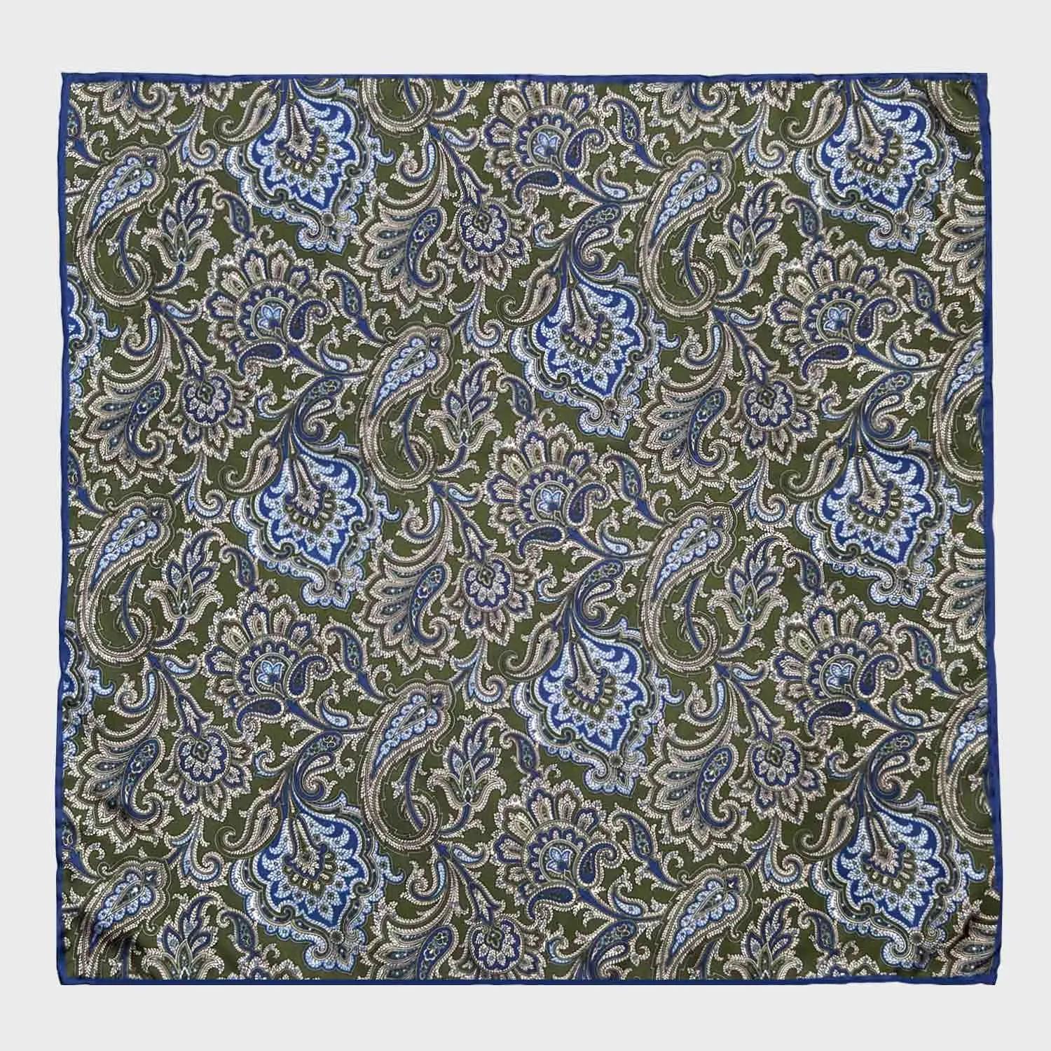 F.Marino Silk Pocket Square Liberty Sage Green