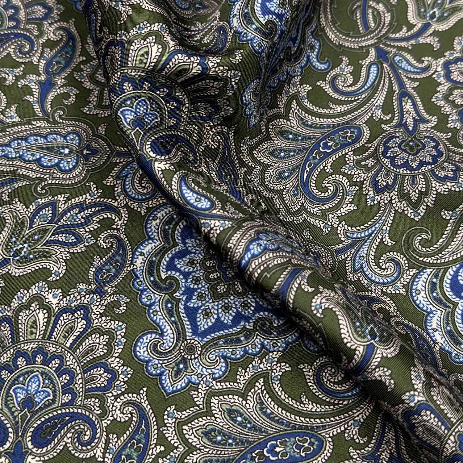 F.Marino Silk Pocket Square Liberty Sage Green