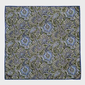 F.Marino Silk Pocket Square Liberty Sage Green