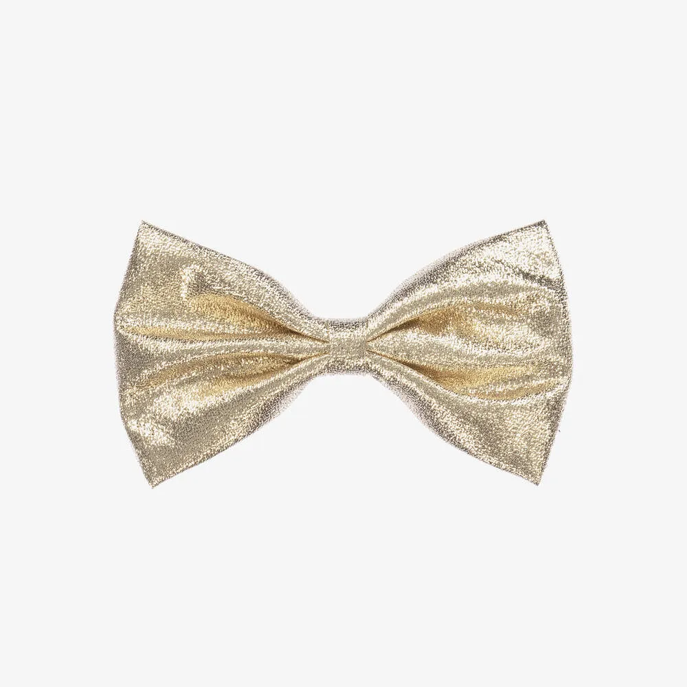 Girls Gold Bow Hair Clip (12cm)