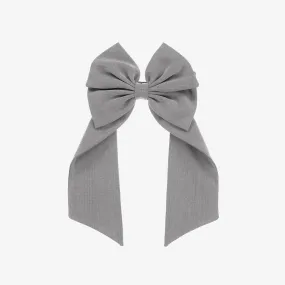 Girls Grey Bow Hair Clip (16cm)