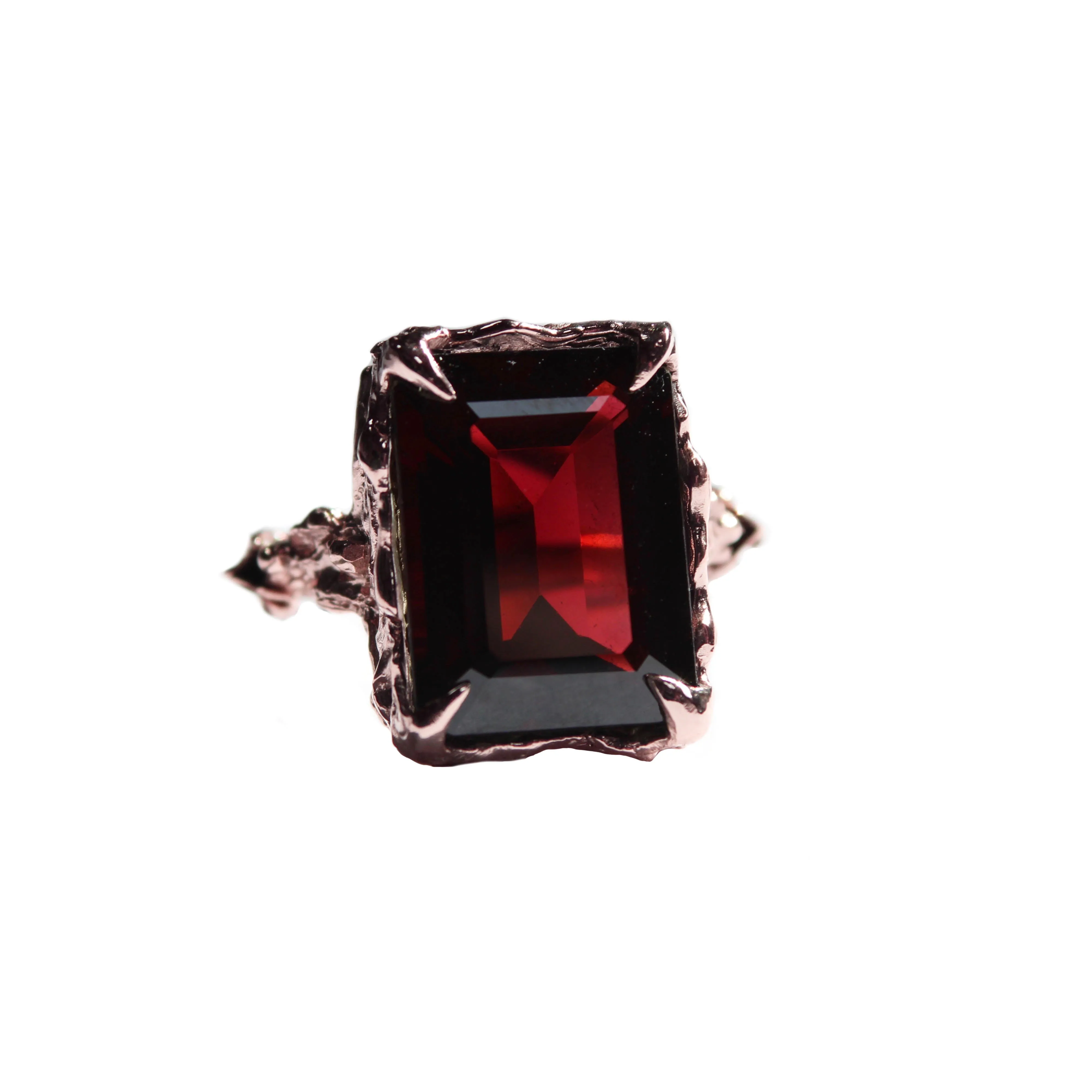 Gold Garnet Cocktail Ring