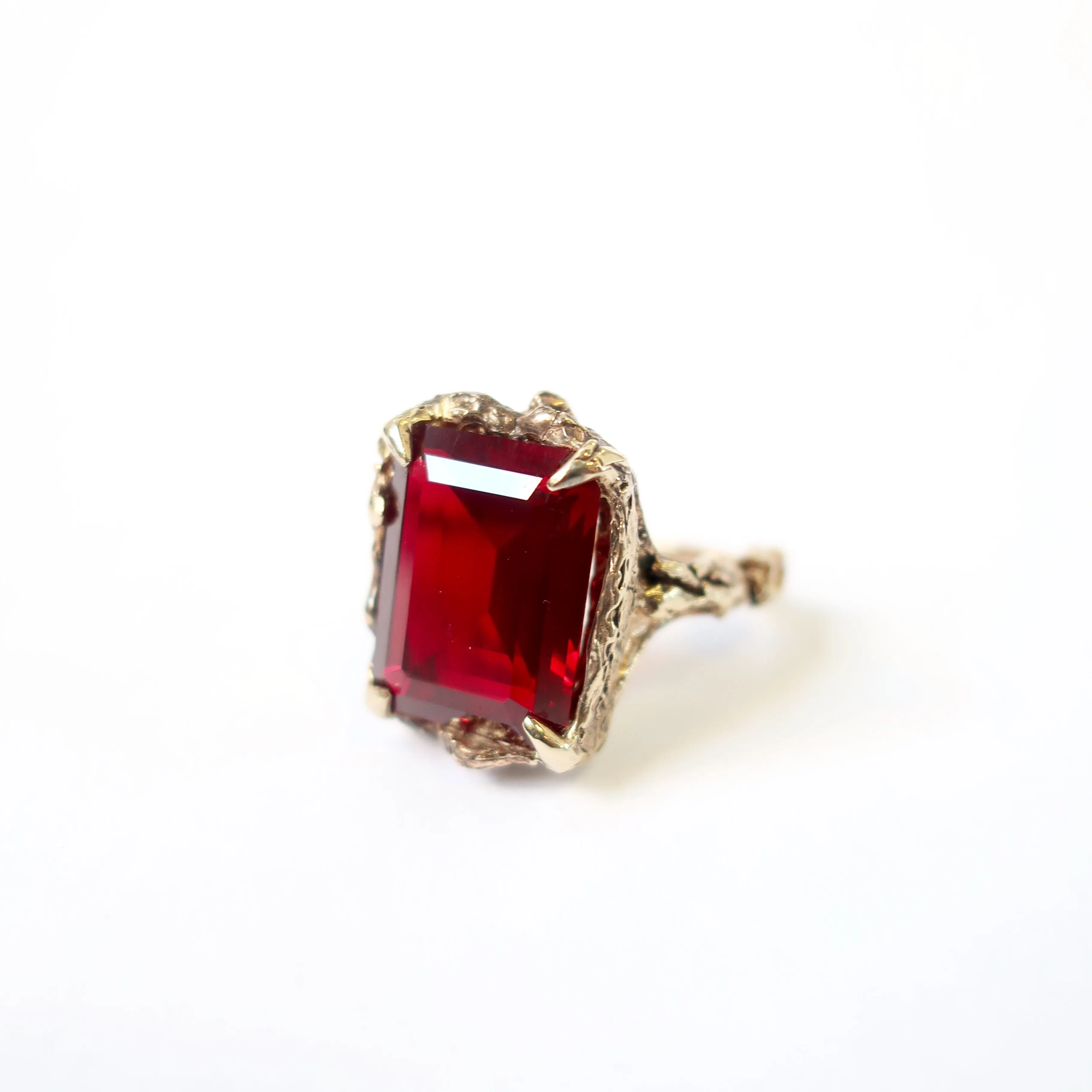 Gold Garnet Cocktail Ring