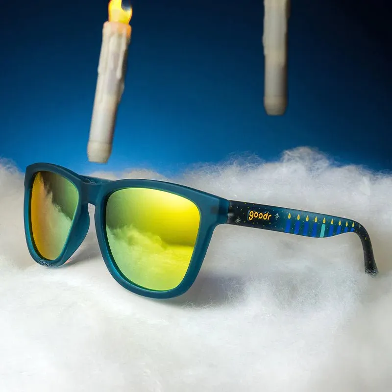 goodr OG Polarized Sunglasses Hanukkah Edition: Eight Crazy Lights