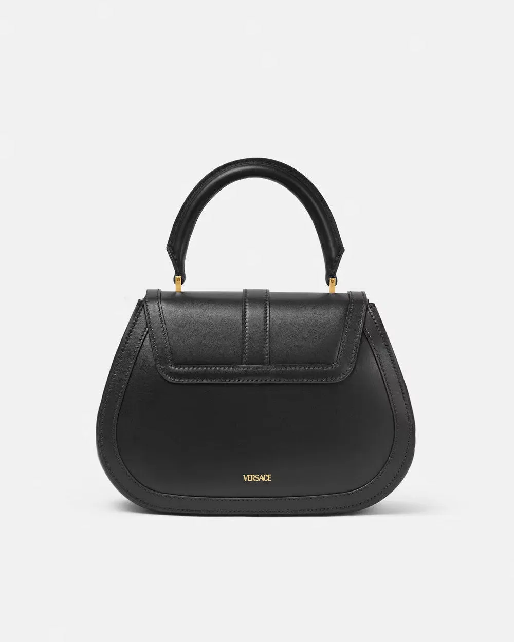 Greca Goddess Top Handle Bag in Black