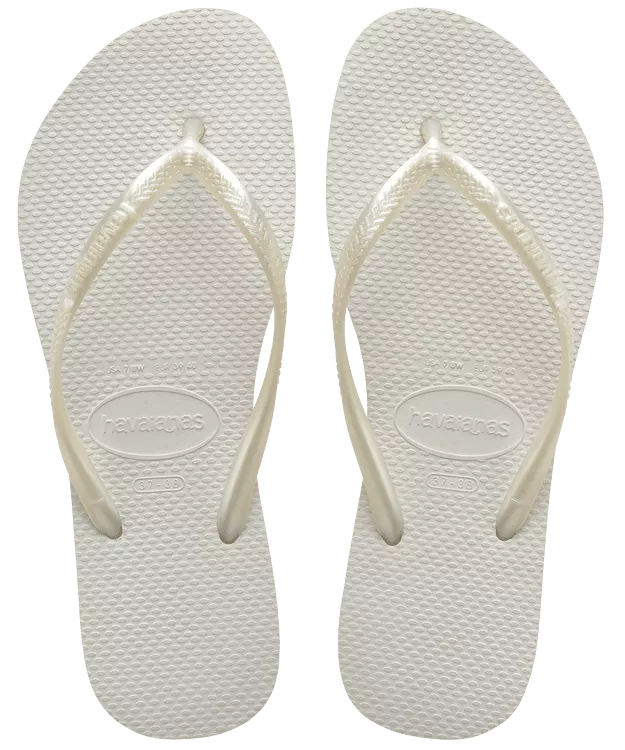 Havaianas Slim Flip Flops -  White