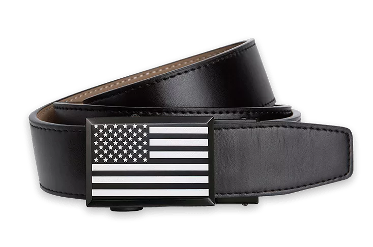 Heritage Classic USA Flag Black, 1 3/8 Strap, Dress Belt