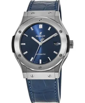 Hublot Classic Fusion Automatic Titanium Case Blue Dial Men's Watch 511.NX.7170.LR