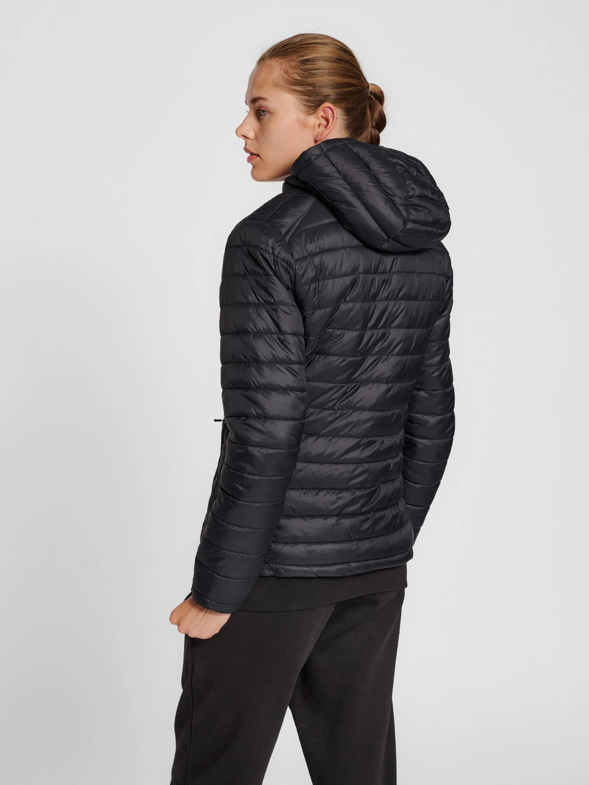 Hummel Women's Red Quilted Hood Jacket