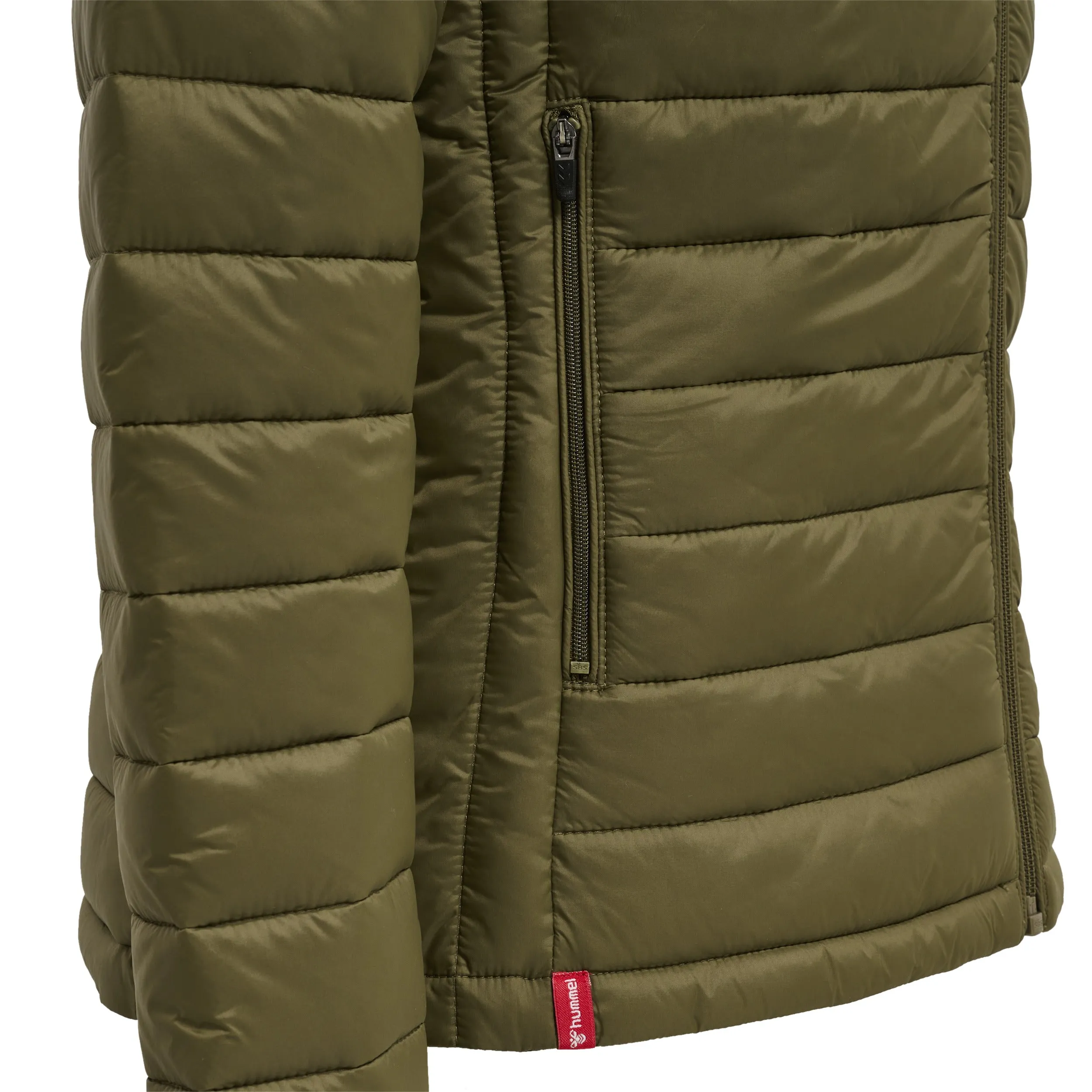 Hummel Women's Red Quilted Hood Jacket