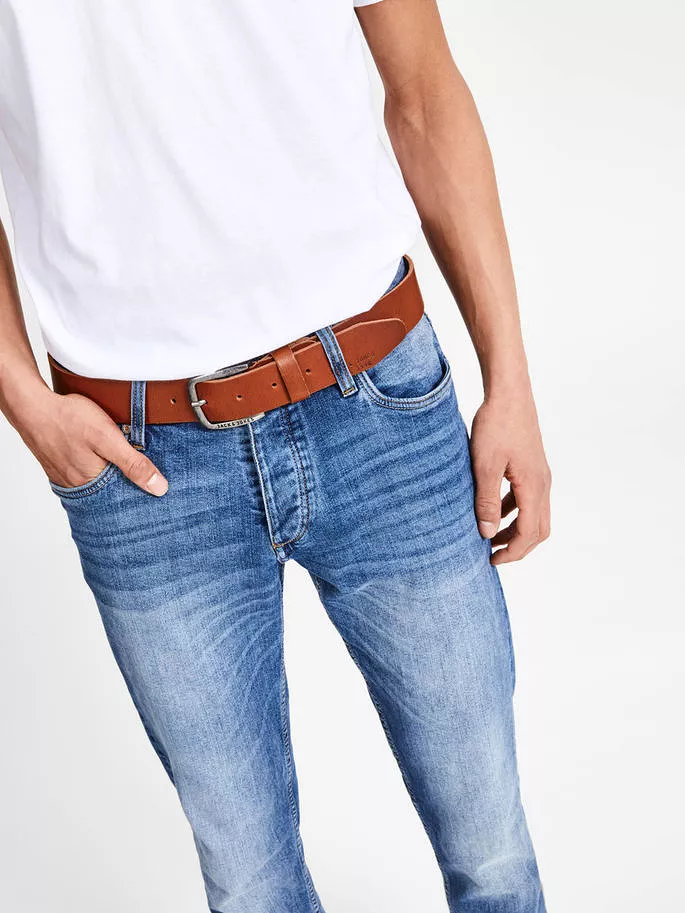 Jack & Jones Mens Leather Belt 'JACPAUL'