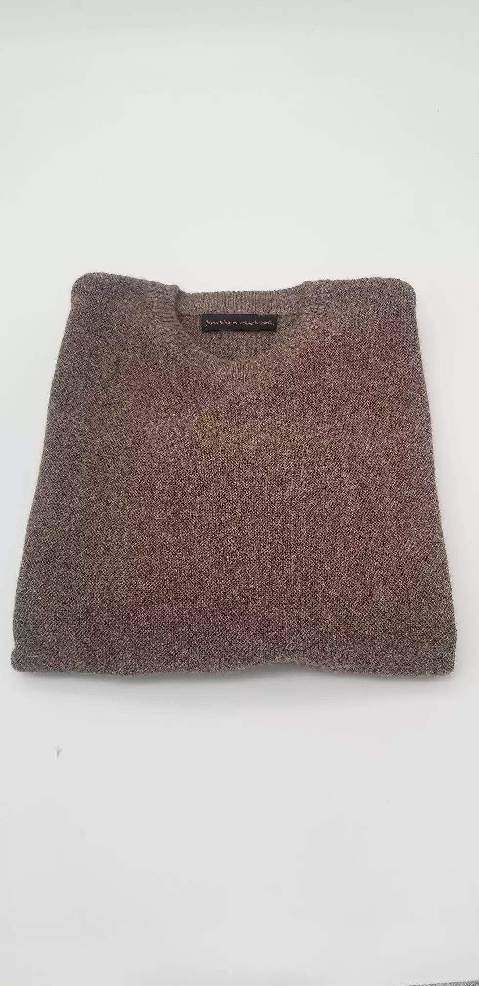 Jonathan MacIntosh Crew Neck Alpaca Sweater PS277 Mocha