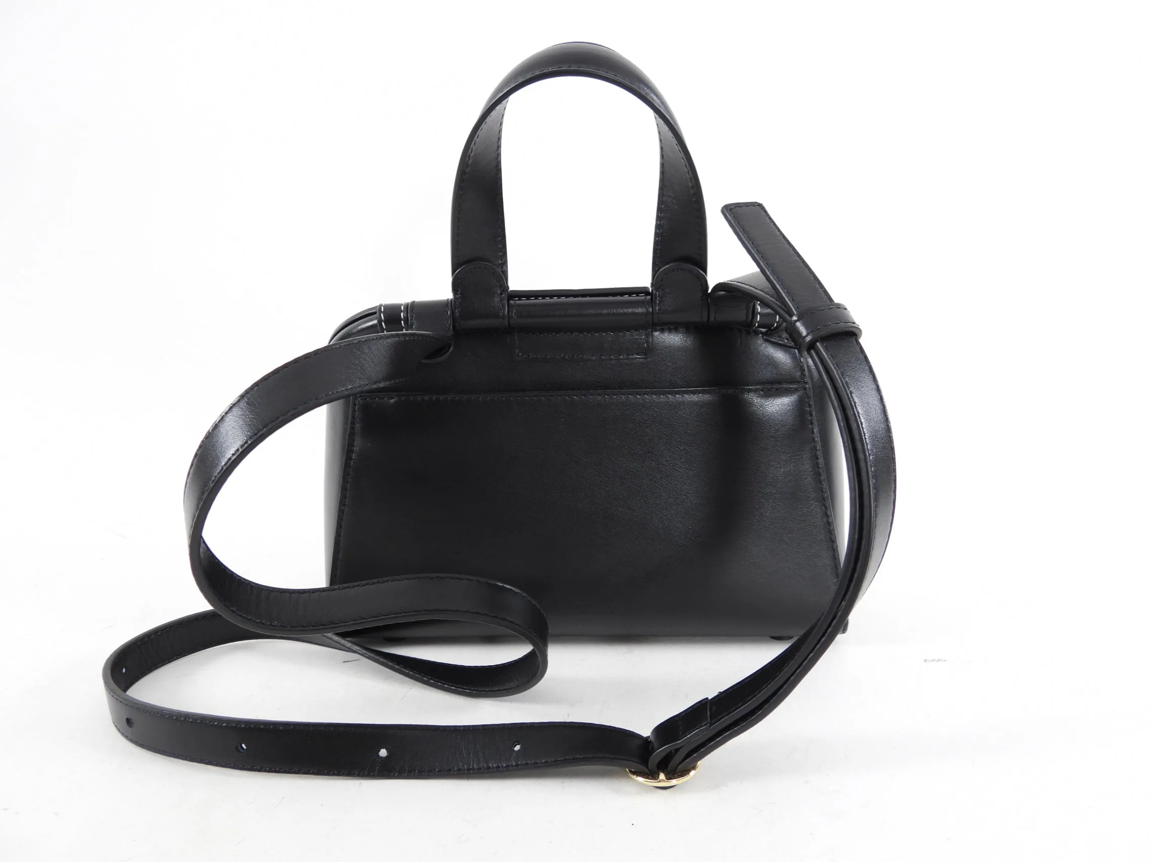 JW Anderson Small Black Leather Chain Lid Bag