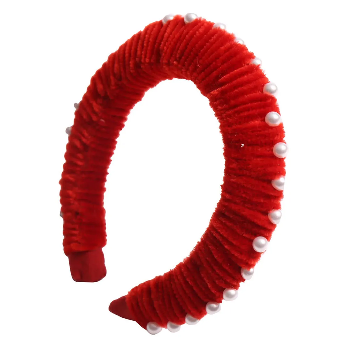 Kids Tia Cibani Child Gwenn Chennille Oversized Headband - Rouge Red