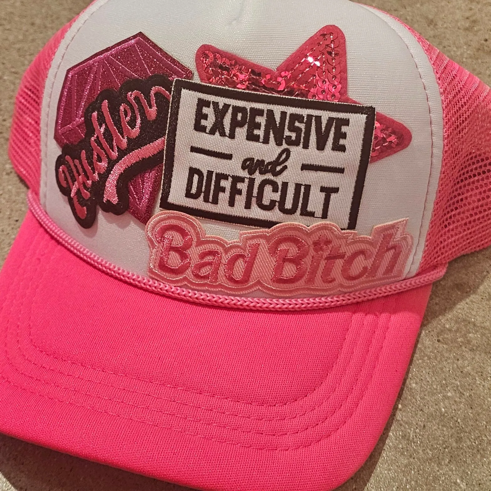 Kig Custom Bad B*itch Hot Pink Hat