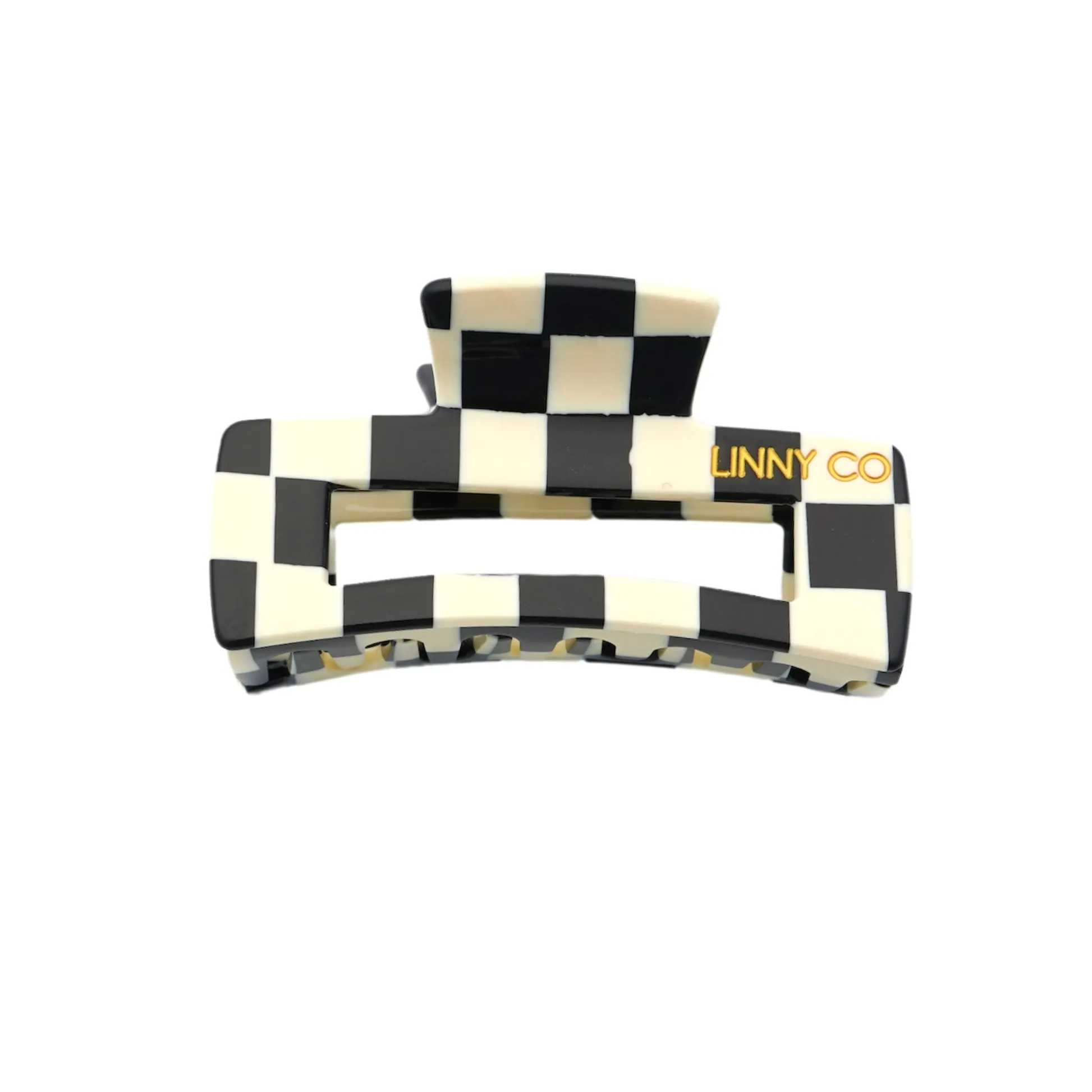 Linny Co | Kimmy Hair Clip in Black and White Checker