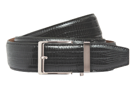 Lizard Black, 40mm Strap, Dress Belt