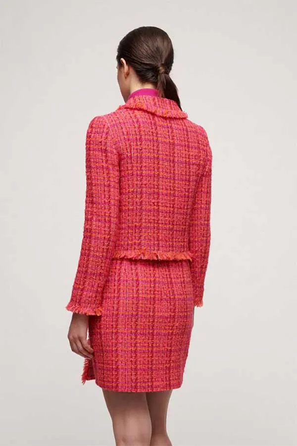 Luisa Spagnoli SEVOLI FUCSHIA SHORT WOVEN JACKET