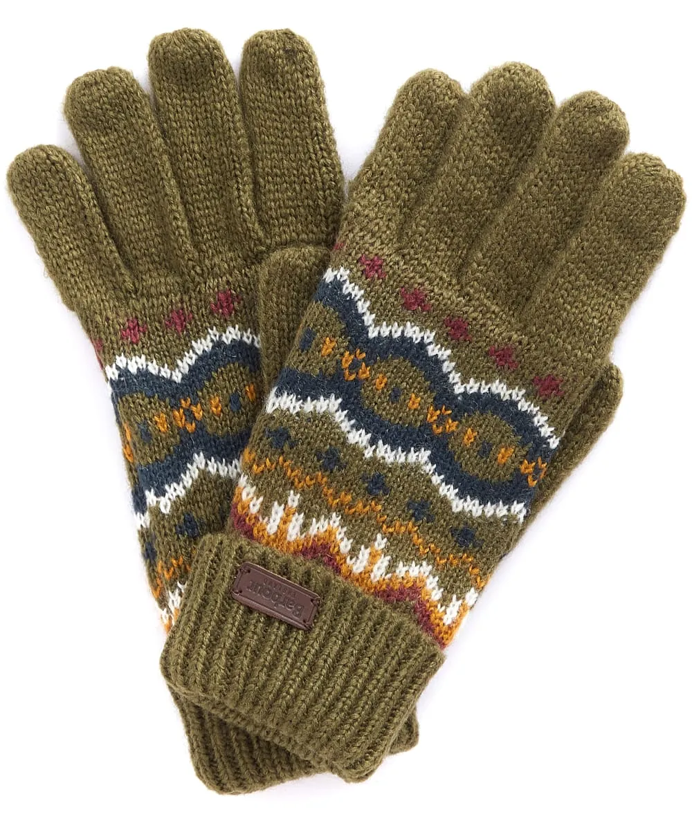 Men's Barbour Case Fair Isle Gloves