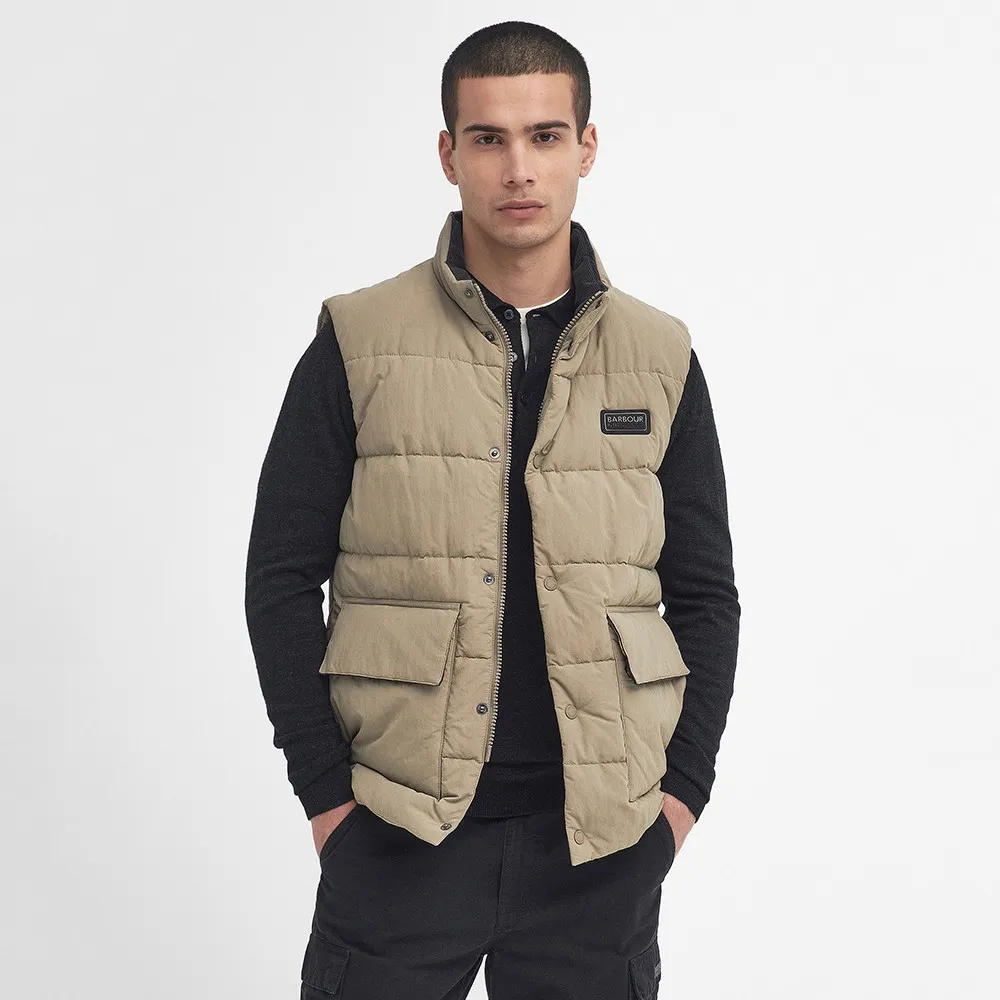 Mens Beige Morville Puffer Gilet