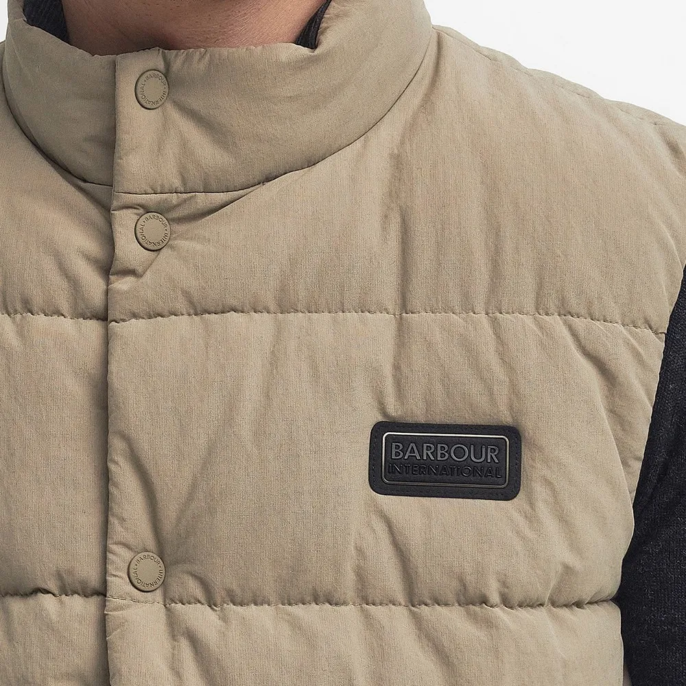 Mens Beige Morville Puffer Gilet