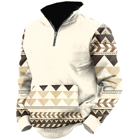 Men's Outdoor Casual Long Sleeve Printed Sweater