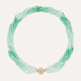 Michel Chrysoprase Multi-Strand Necklace