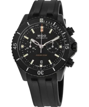 Mido Ocean Star Chronograph Black Dial Rubber Strap Men's Watch M026.627.37.051.00