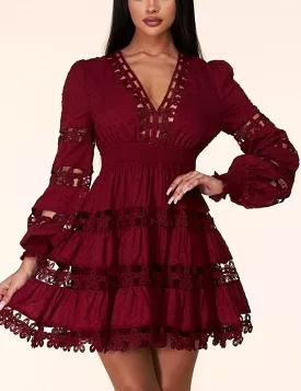 Mini long sleeve dress