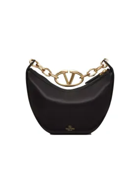 Mini Moon Vlogo Bag in Black