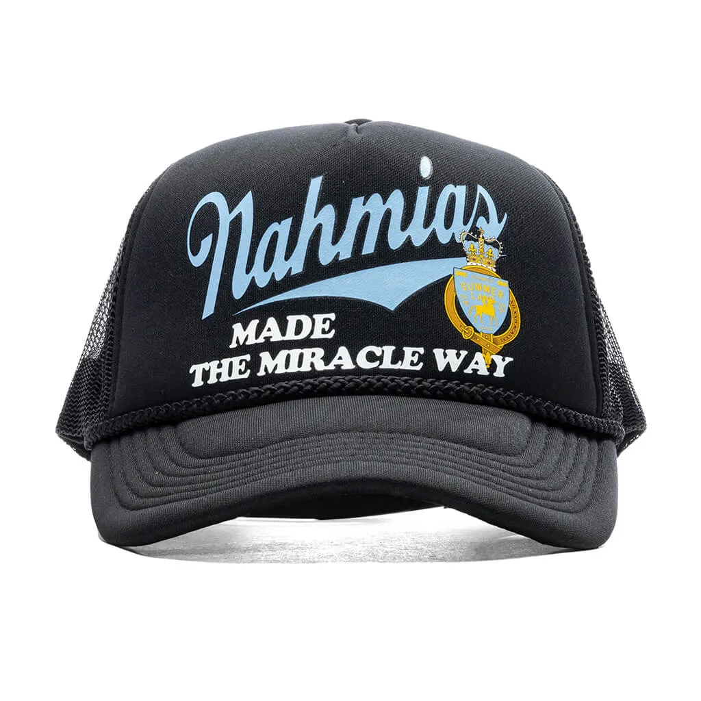 Miracle Way Foam Trucker Hat - Dusty Blue/Black