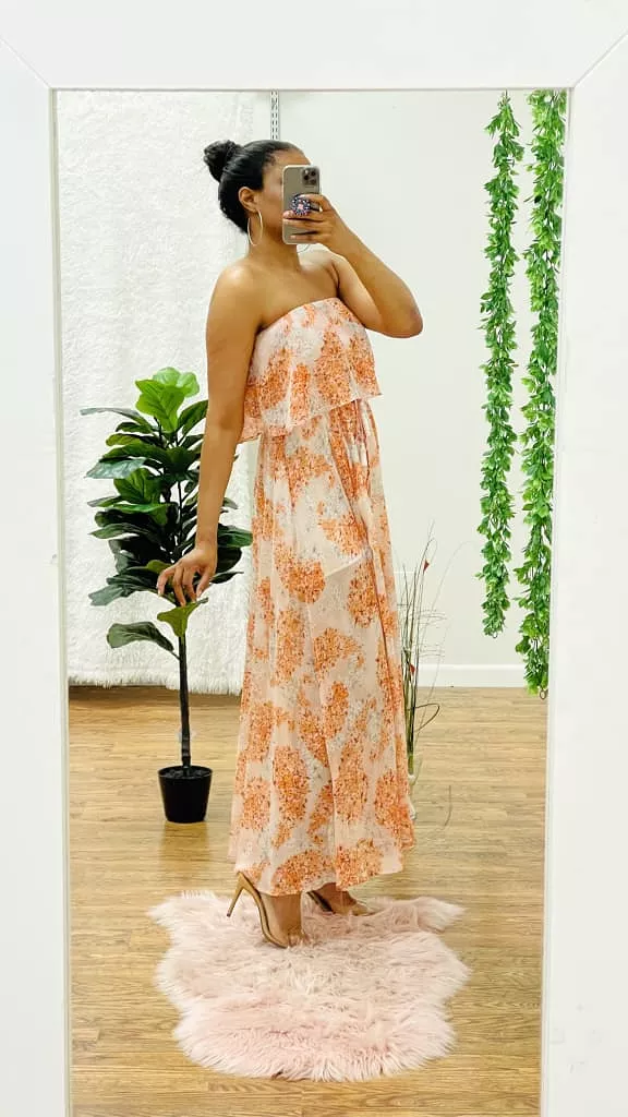 Off shoulder maxi dress