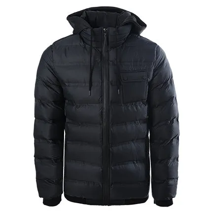 Padded Jacket with Sweater Hood