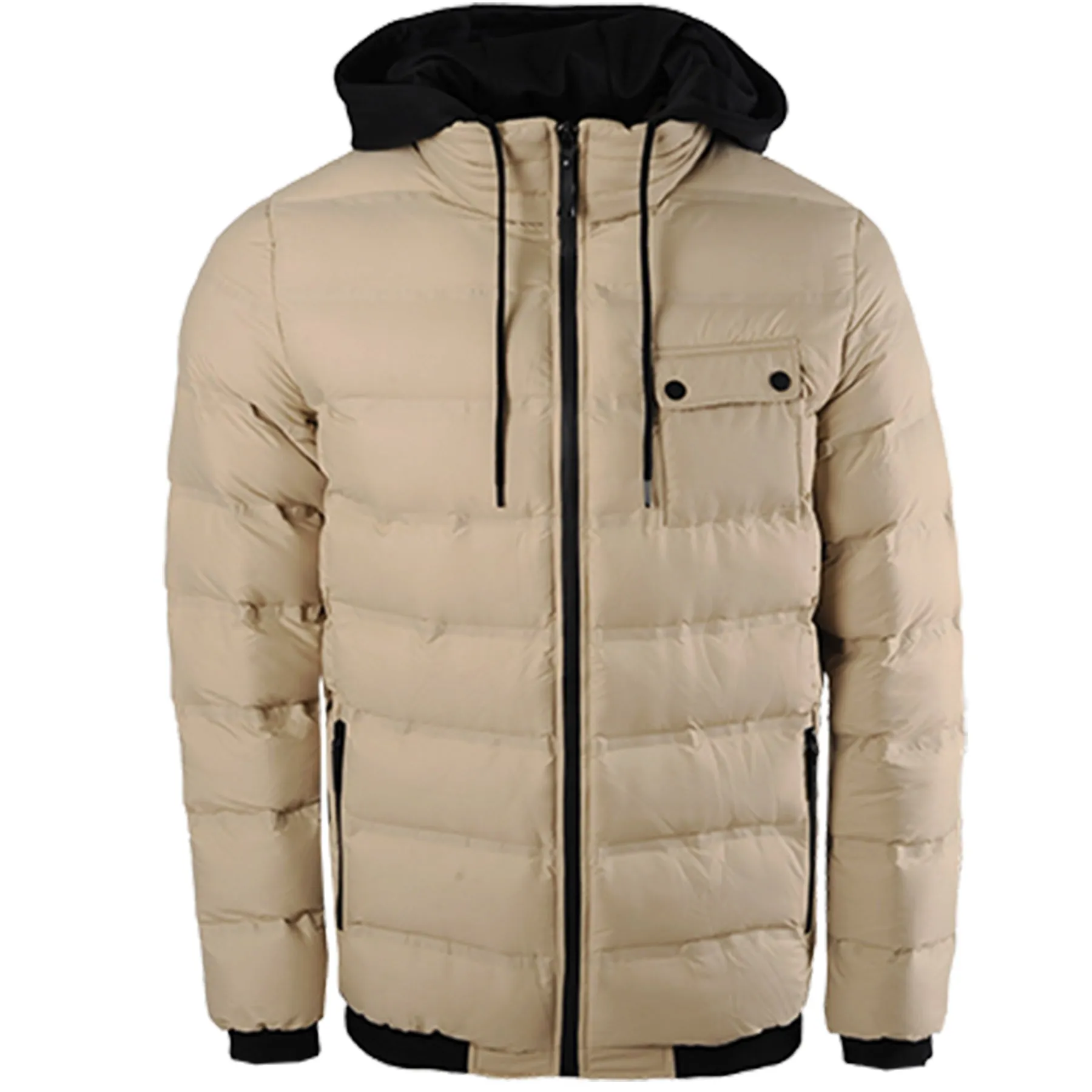 Padded Jacket with Sweater Hood