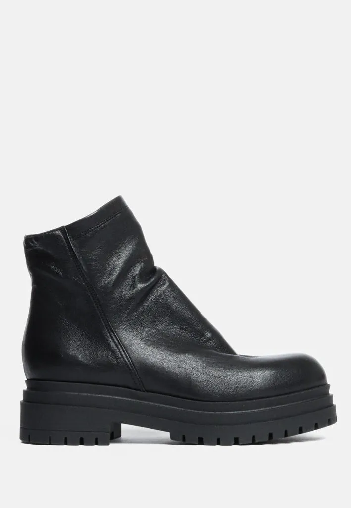 Padova Leather Ankle Boot Black