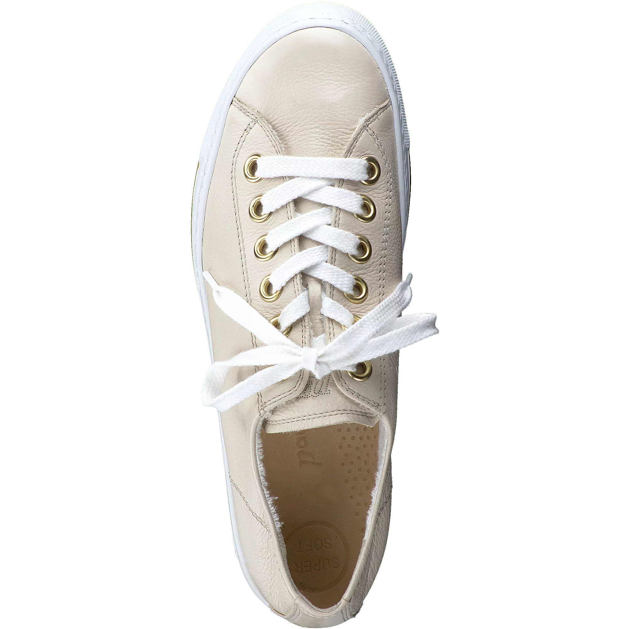 Paul Green Cream Leather trainer 4704 -285