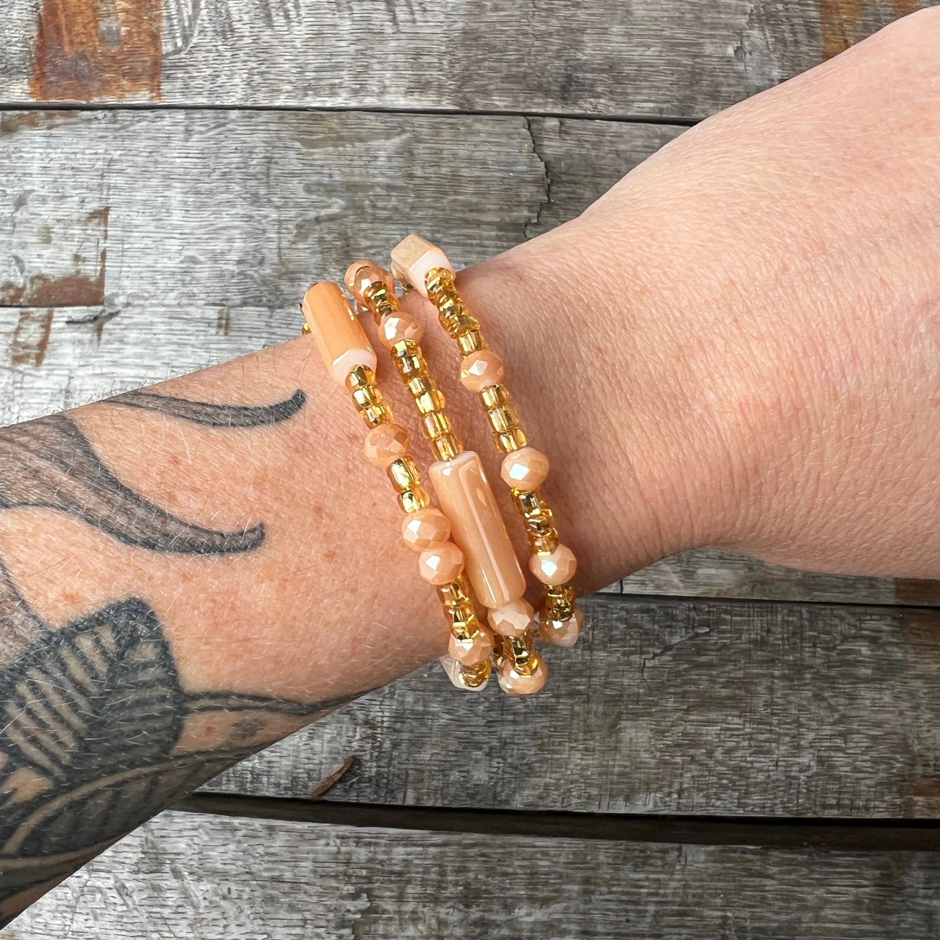 Peach Stack Bracelet