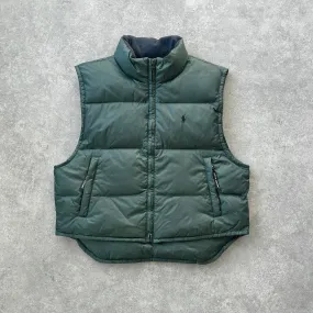 Polo Sport Ralph Lauren 1990s heavyweight down fill puffer gilet (S)