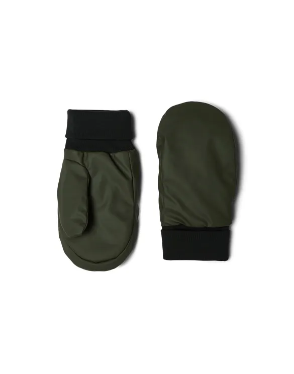 Puffer Mittens Green Kindad | Rains | Watch Wear