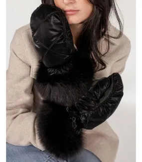 Puffer Mittens with Fox Fur Cuff at FurSource.com