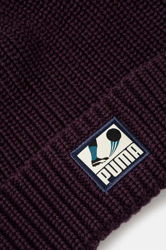 Puma cotton beanie Classics Graphic Short Beanie violet color 025680