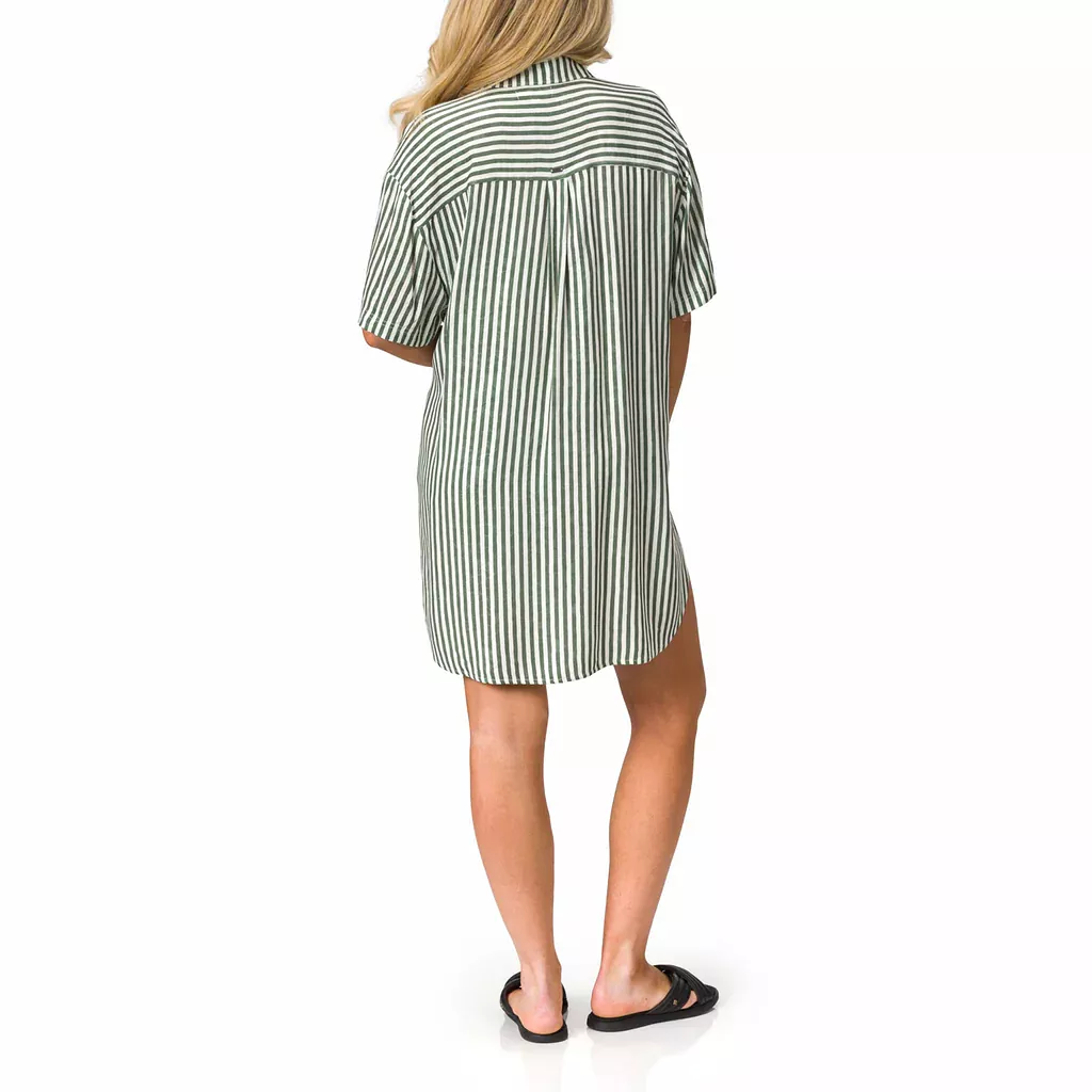 Reef Women's Ollie Jacquard Striped Shirt Dress