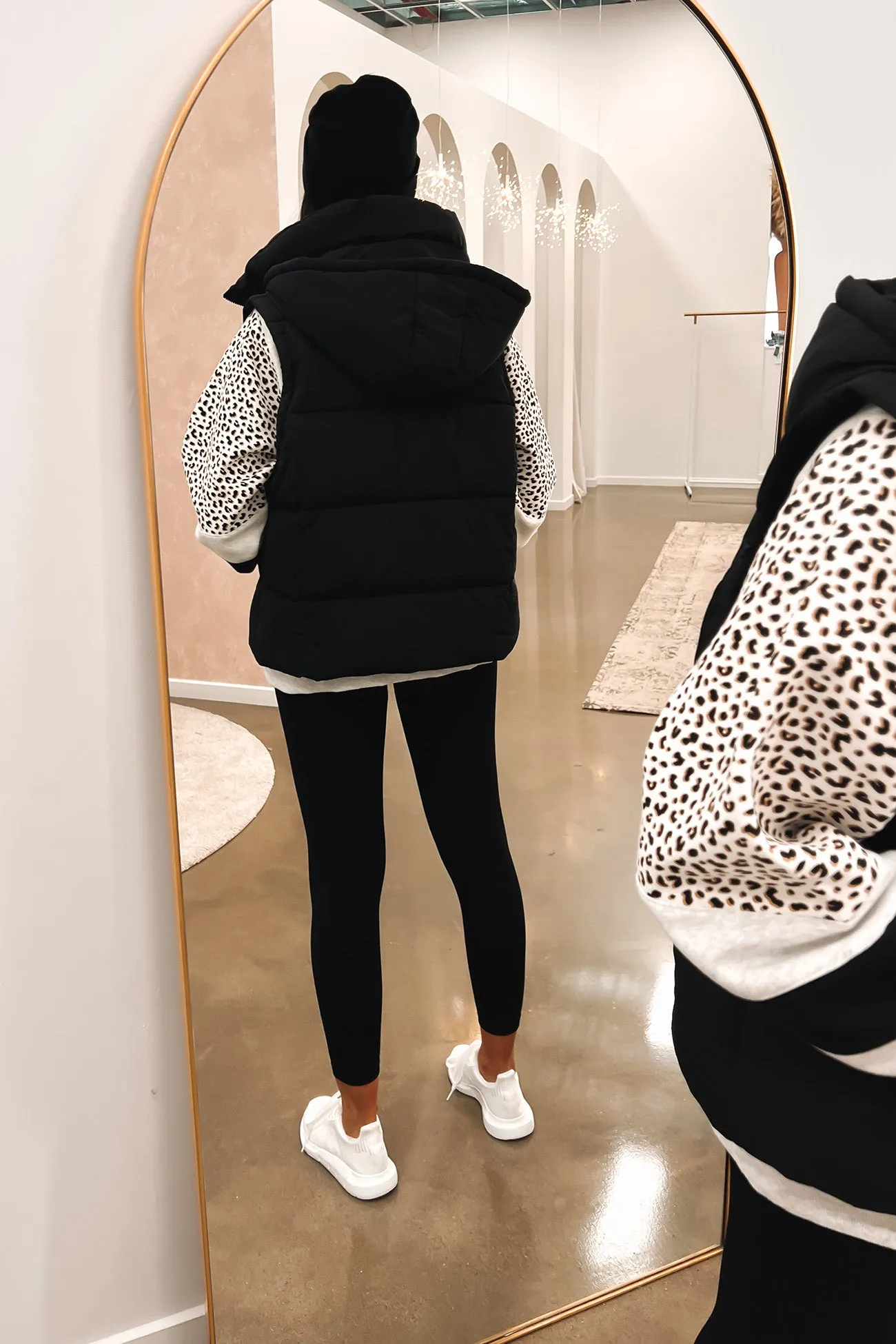 Remi Luxe Puffer Vest Black