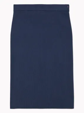 Ribbed Bodycon Skirt (Womens) - Cobalt Saphire