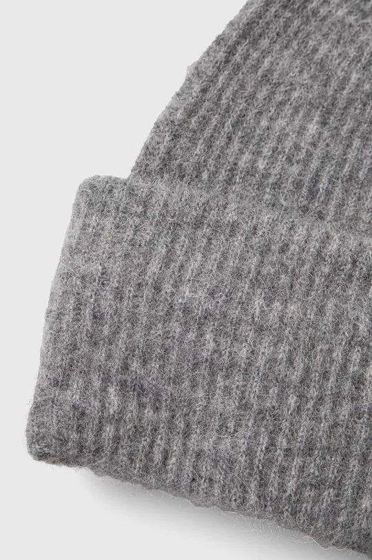 Samsoe Samsoe wool beanie gray color