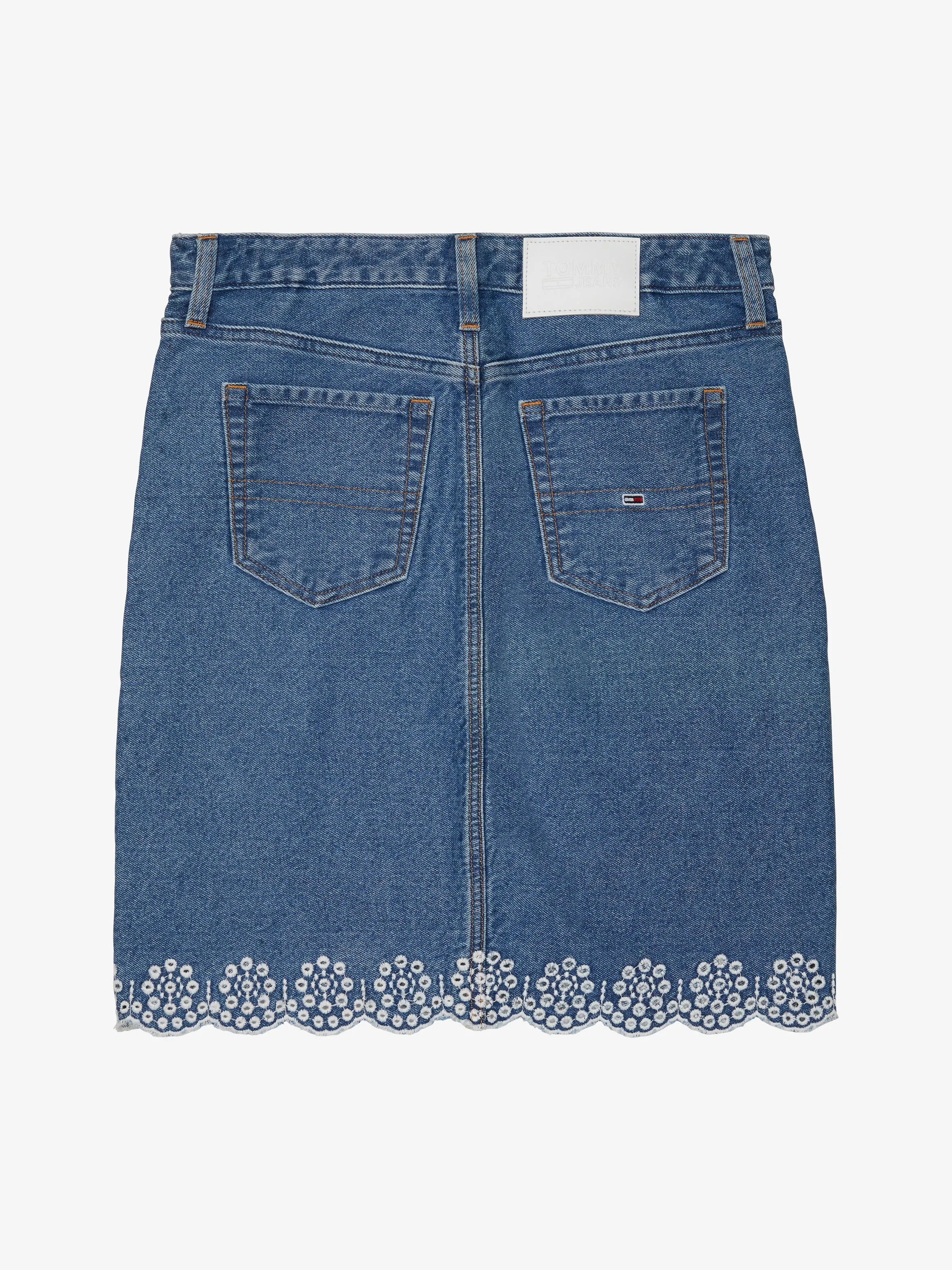 Scalloped Skirt (Womens) - Medium Wash