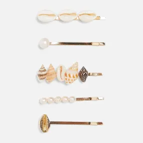 Sea Shell hair clip (set of 5)