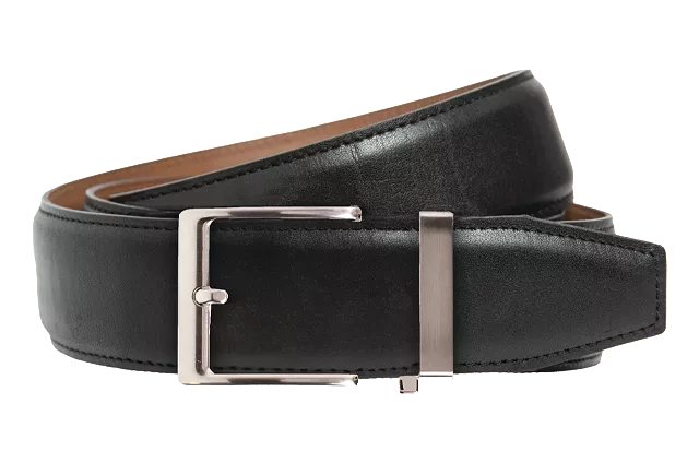 Smooth Black, 40mm Strap, Dress Belt